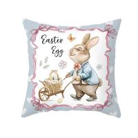 Funda De Cojín De Pascua Nueva 2024 Con Estampado De Conejo Para Sofa Decoración De Hogar Y Dormitorio Funda De Cojín De Cintura Quadrada De Poliéster 40/45/50/60cm - details 4
