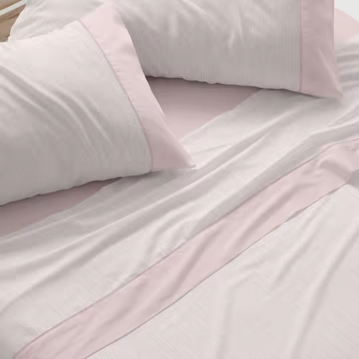 Juego sábanas Diseño 297. BURRITO BLANCO. Incluye sábana encimera, bajera y 1/2 fundas de almohadas. Estampado de rayitas.Disponible envarios colores. 50% Algodón - 50% Poliéster. Tamaños 80, 90, 105, 120, 135, 150, 160 y 180 cm - 1
