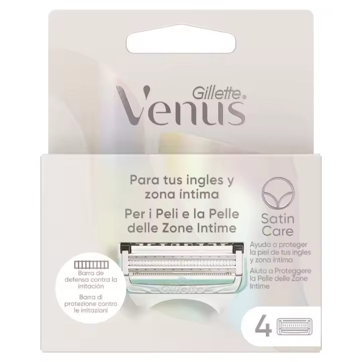 Gillette Venus maquinilla de depilación para mujer para ingles y zona intima, pack de 4 recambios - 1