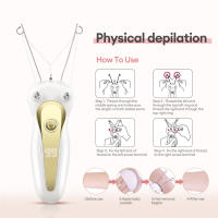 Rasuradora Eléctrica Para Cuerpo Para Mujer Hilo De Algodón Recargable Epilador De Piel Limpia Para Piernas Brazos Cuello Belleza - details 4