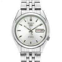 Reloj Automático hombre Seiko 5 SNK355K1 dial plata 37mm correa acero - details 1