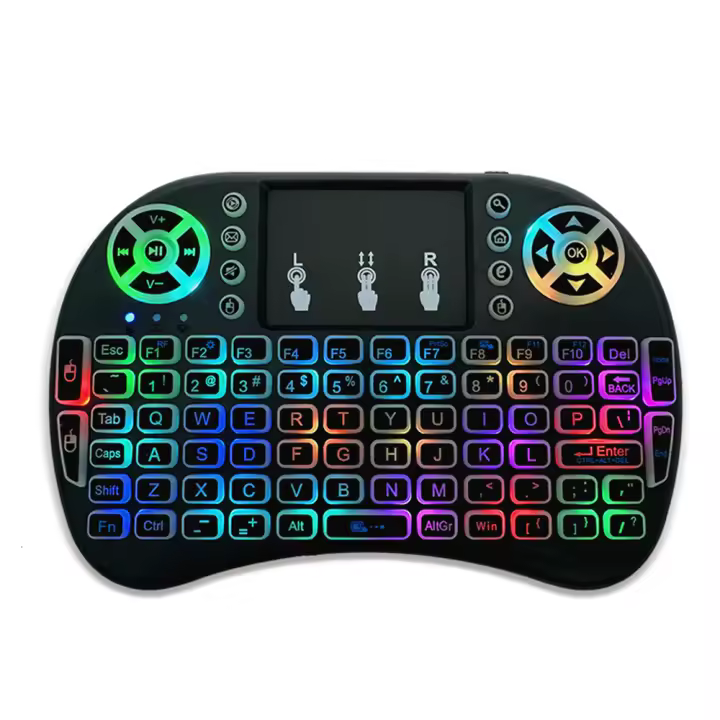 Teclado Inalámbrico Mini I8 RGB Backlit Con Ratón De Aire Multilenguaje Para Android TV Box Teclado Numérico USB Ergonómico Slim - 1