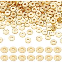 200pcs Cuentas De Espaciador Planas 6mm Platinadas 18K Cuentas De Disco Largas Cuentas De Metal Planas Para Cuentas De Arcilla Heishi - details 0