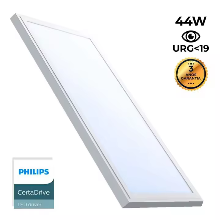 Barcelona LED Panel LED slim de superficie 120X30 cm - Driver Philips - 44W - UGR19 - Con KIT de montaje - 1
