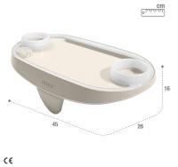 INTEX - Bandeja con soporte para 2 bebidas con luz LED para PureSpa, 45x26x16 cm, funciona con 2 pilas de litio CR2032 incluidas - details 3