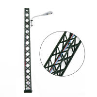 Juego De 5 Luces De Torre De Red Para Ferrocarril Modelo Puerta De Hierro H0 Lámpara LED Con Serie De Resistentes Para Conexión a 12-1 - details 1