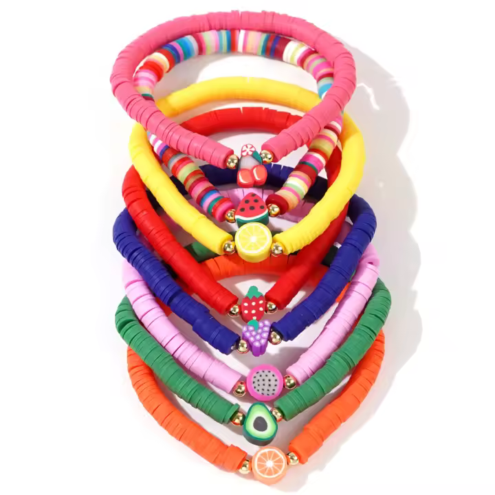 Set De 8 Pulseras Bohemia Go2boho Moda Frutas Para Mujer Encanto Verano Playa Regalo De Amistad Joyería De Cuerda De Vidrio - 1