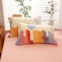 Funda De Almohada De Flannel Fleece Suave Y Cálida Impresión Reactiva 48x74cm Cubierta De Almohada De Coral Fleece Para Hogar Y Hotel - details 6