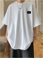 Camiseta De Algodón Peinado Para Hombre Y2k Harajuku Unisex Coreano Kpop Streetwear Top Gráfico Oversize Manga Corta Tees - details 2