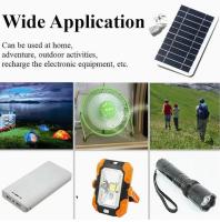 1pc Portable Solar Charger with USB Output for Outdoor Use,, Suitable for Travel and Camping, Mobile Phone Charging, Flashlight, Fan - details 2
