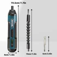 Juego De Destornilladores Eléctricos Inalámbricos Recargables Con LED Frontal Y Batería De Litio Multifuncional Sin Marca - details 1