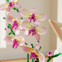 Bloques De Construcción Creativos Con Orquídeas Y Estrellas Azules Juguetes De Artesanía Para Niñas Edad Recomendada 6-12 Años Material ABS Sin Batería Producido En China - details 3