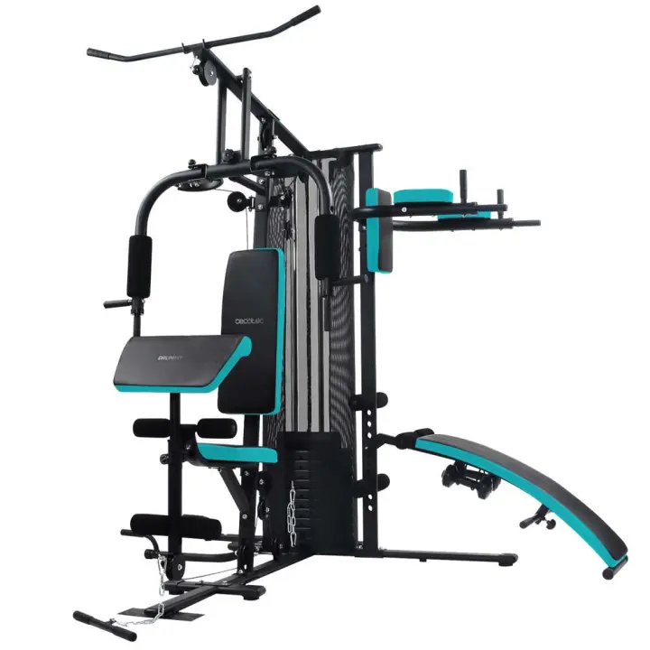 Cecotec DrumFit HomeGym 2000 Multigimnasio – 2 Estaciones, Ajustable hasta 150 kg, Almohadillas Acolchadas, Peso 65 kg - 1