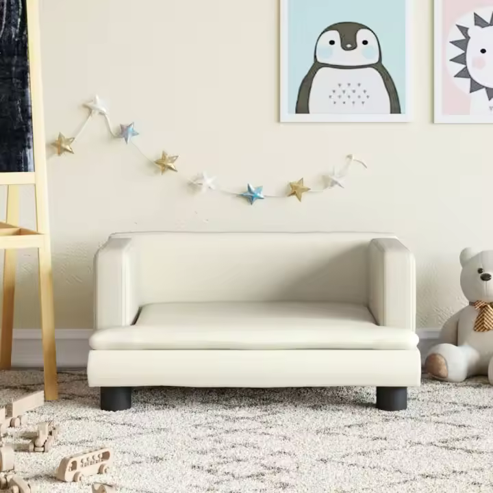 vidaXL Sofá para niños de cuero sintético 60x40x30 cm en color Capuchino/Marrón/Negro y más - 1
