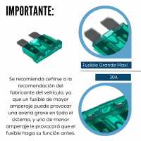 Banner - Fusible para vehiculo 30A 32V DC grande maxi verde