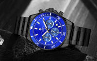 Reloj De Hombre SAPPHERO En Acero Inoxidable Dorado Con Cronógrafo Y Calendario Resistente Al Agua Pantalla Analógica-Digital Estilo Casual - details 10