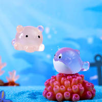 10PCS Ornamentos De Resina Luminosa De Ballena Y Octopus Para Jardín Faeérico Miniatura Organismo Marítimo Decoración De Micro Paisaje En Maceta - details 3