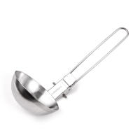 2Pcs Cuchara De Acero Inoxidable Con Mango Largo Y Colapsable Tenedor Para Sopa Utensilio De Servicio Para Camping - details 5