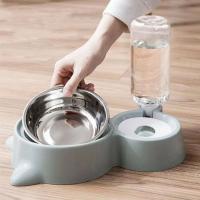 Tazón De Gato 2 En 1 Con Dispensador De Agua Y Alimento Almacenamiento Automático Contenedor Para Mascotas Perro Y Gato - details 0
