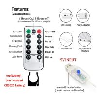 Guirnalda De Luces LED Para Cortina USB Con Control Remoto Decoración De Navidad Y Bodas Para Habitaciones Y Salones - details 1
