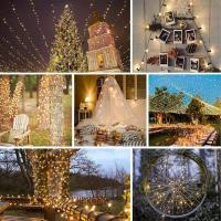 Guirnalda Luces Exterior Solar 22M 200 LED Blanco Calido, Cadena de Luces Navidad, 8 Modos, Decorativas Impermeable para Arbol, Patio, Jardin - details 3