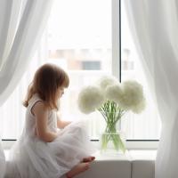 Panel De Cortinas Semi Transparentes Blancas/Oscurecidas Para Niños Para Sala De Estar Y Dormitorio Con Bolso Para Percha Voile De Fiesta - details 16