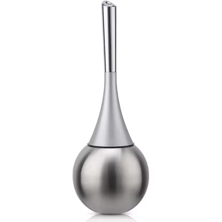 Escobillero Independiente De Acero Inoxidable Acabilado Pulido Juego De Wc Escobilla De Baño Include-Plata - 1