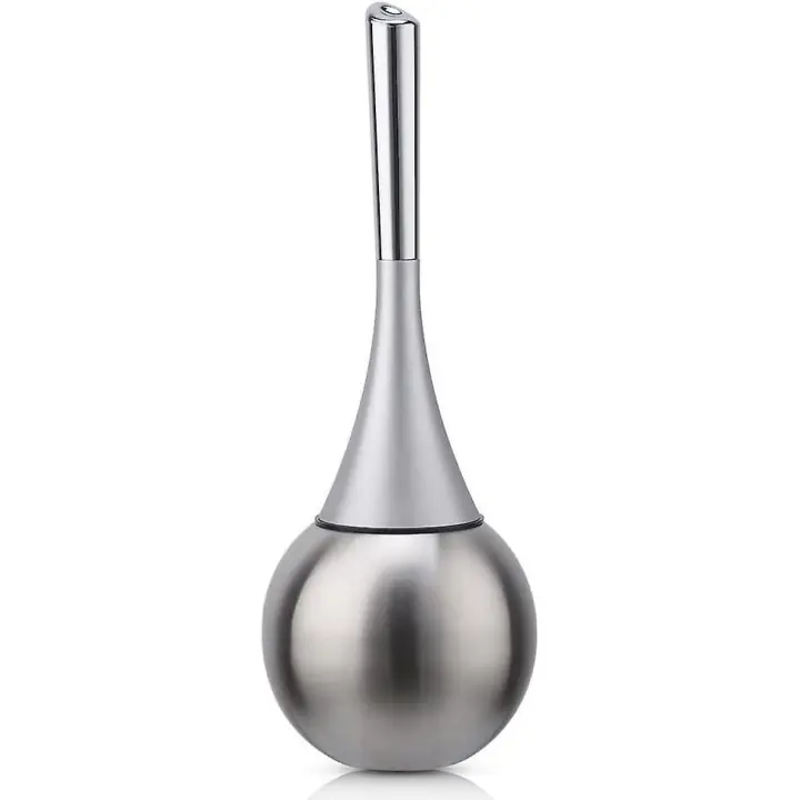 Escobillero Independiente De Acero Inoxidable Acabilado Pulido Juego De Wc Escobilla De Baño Include-Plata - 1