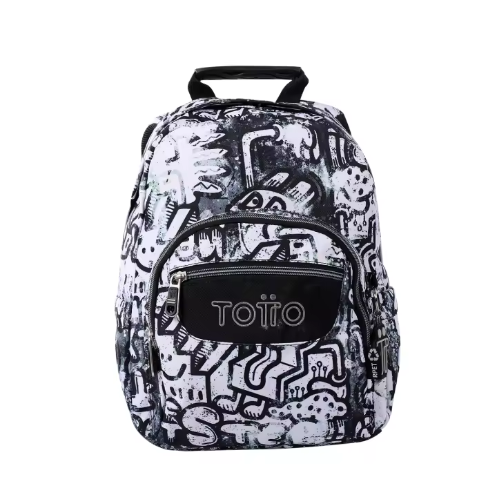 Totto Mochila escolar  Tempera -Dimensiones:27 x 36.5 x 12 cm-Material:Poliester reciclado - 1