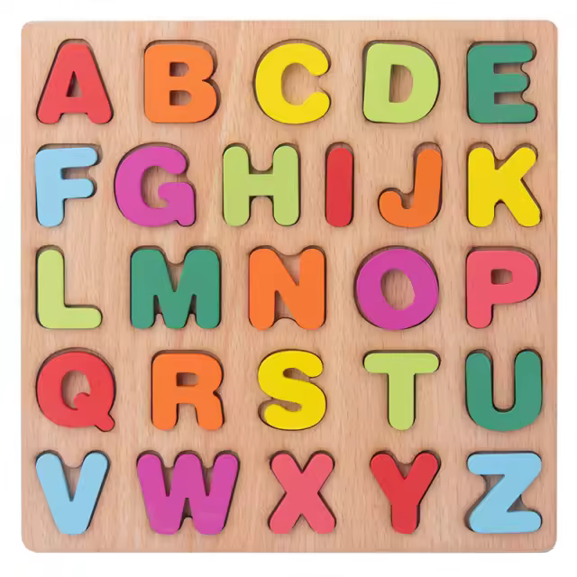 Puzzle De Madera Para Niños Juguete Montessori De Alfabeto Números Y Formas Para Bebés De 1 a 2 3 Años Juego Educativo Temprano - 1