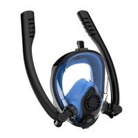Máscara de snorkel de doble tubo totalmente seca, antiasfixia, antiempañamiento, integrada, de alta definición, con amplio campo de visión. - details 12