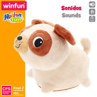 Winfun - Perro de juguete con melodías, 13x17x15 cm, textura suave, ladra y emite sonidos, peluche interactivo, mascotas juguetes, perros de peluche realistas con movimiento, perritos de juguete que andan, Regalo niños 6 meses - details 1