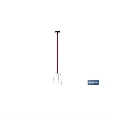 Cofan Horca Resistente Mango Metal 5 Puas 260x1450mm - Herramientas de Jardinería - 1