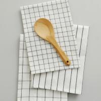 Toalla De Cocina 2pcs/set Teléfono De Algodón Duradero 40x60cm Estilo Europeo Rayado Y Plaid Para Limpieza De Platos Y Mesa - details 6