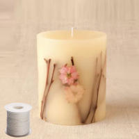 Roll De Alambre De Vela Blanca Para DIY Y Fabricación De Velas 200 Pies 61M Material De Algodón Suministros Para Fabricar Velas - details 8