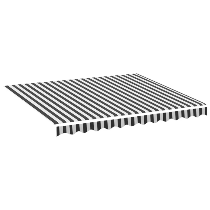 vidaXL Tela de repuesto para toldo 3x2,5 m Color Antracita, Azul y blanco, Crema Protección Rayos UV para Terraza Patio Exterior Jardín - 1