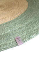Alfombra Vintage Bicolor Green Ø200CM - PARENTESI QUADRA: Estilo vintage y durabilidad excepcional para tu hogar - details 1