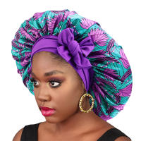 Bonnetera Africana Grande Para Mujer Con Cinta De Satén Y Banda Elástica Tapete De Cabeza Para Noche Capa De Descanso Para Quimioterapia Turban Chemo Moda Casual Unisex - details 2