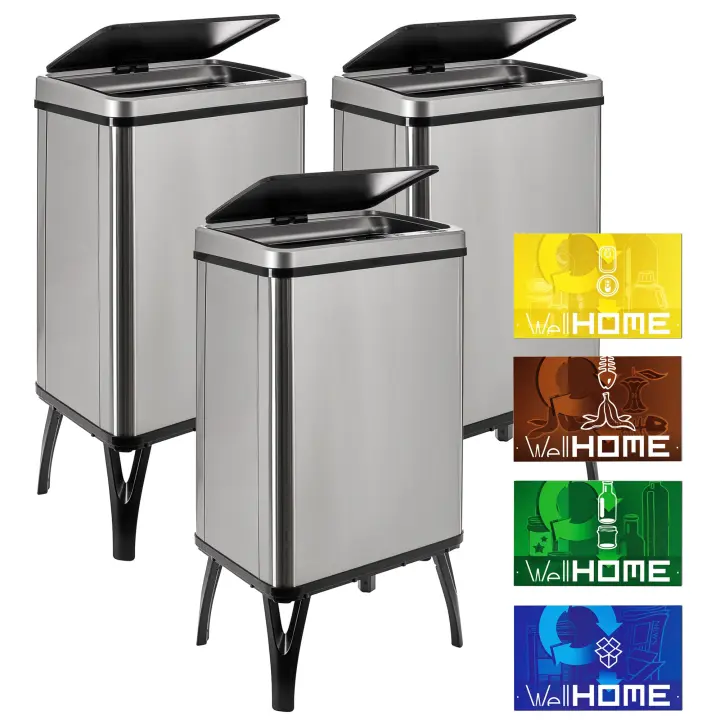 Cubos de Basura Inteligente Gris Wellhome - 1