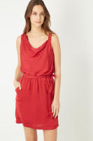 Vestido LOVE & MONEY satinado de tirantes con cinturón - REF: C2285 - details 3