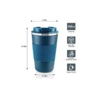 Taza de Café Aislamiento con Tapa - Reutilizable Y a Prueba de Derrames, Vagos de Acero Inoxide al Vacío de Doble Pared, Ideal para Casa y Oficina (Azul,13oz) - details 0