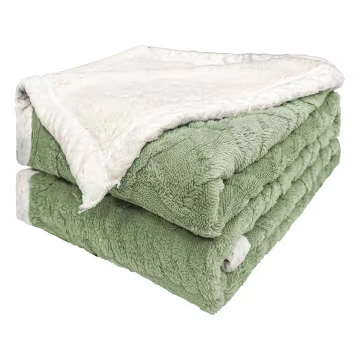 NQT Manta Borreguillo Jacquard para Sofá Cama 130x160cm, 160x220cm y 220x240cm - Mantas Polar Reversible de Sherpa Gruesa, Calientes Super Suaves y Cómodas - 1