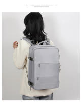 Mochila informal sencilla y multifuncional, bolso portátil para computadora portátil de gran capacidad, bolso ligero y versátil. - details 10