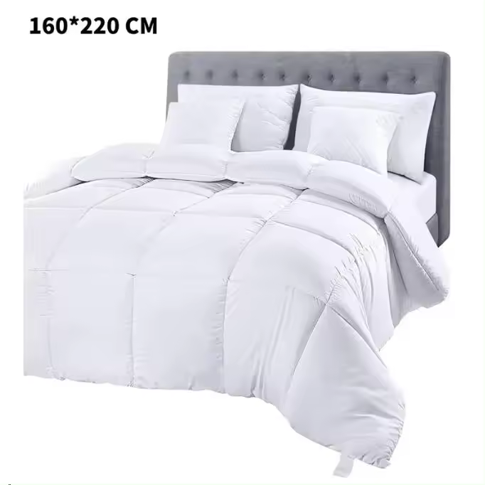 Edredón nórdico de cama con inserto de núcleo de edredón 500G, edredón de edredón, edredón de cama doble con costuras de caja (blanco) multitamaño - 1