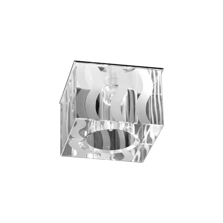 Foco Marta, Metal, Plata, 7x7x6,7 cm - 1