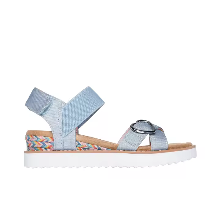 Skechers 303032L_LTDN Sandalias de cuña para niña azules en textil 80308 - 1