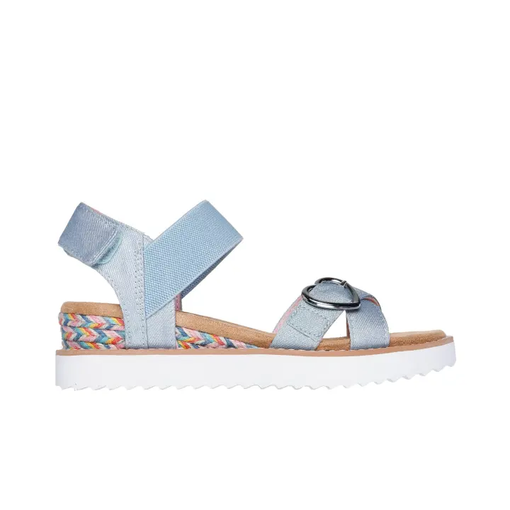 Skechers 303032L_LTDN Sandalias de cuña para niña azules en textil 80308 - 1