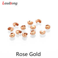 100pcs Cubos De Cobre Redondos Para DIY Joyería Hacer Manualidades Abalorios Espaciadores Tamaños 3-4-5mm Terminales Abiertas - details 5