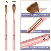 Set De 3 Pinceles Para Uñas De Acrílico Profesionales Tamaños 8/10/14 Aplicación De Acrílico Y Extensión De Uñas Artísticas - details 2