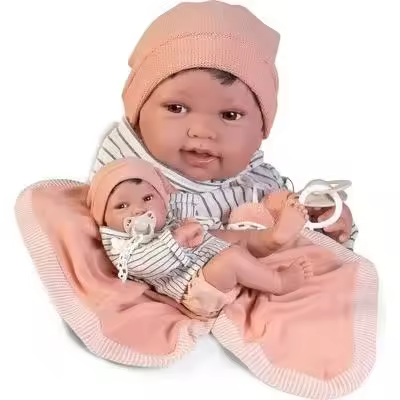 Muñecas Antonio Juan | Recién Nacido PIPO con Toquilla Parejita | Cuerpo de Vinilo Sexuado 42 cm con Tacto Especial | Ref. 50413 - Colección 2024 - 1